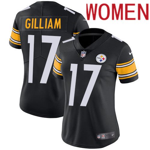 Women Pittsburgh Steelers 17 Joe Gilliam Nike Black Vapor Limited NFL Jersey